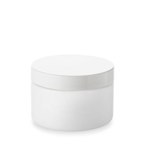 Pot cosmétique 200 ml Opale d'Embalforme et couvercle blanc thermodur pour une grande contenance