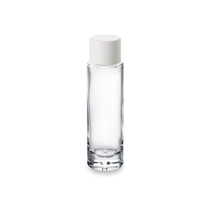 Flacon Premium en verre 50 ml et son bouchon blanc en thermodur bague 24/410