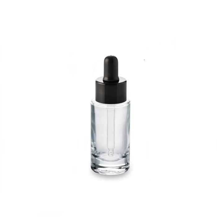 Le compte-gouttes noir s’adapte avec le flacon 30 ml Premium bague GCMI 24/410