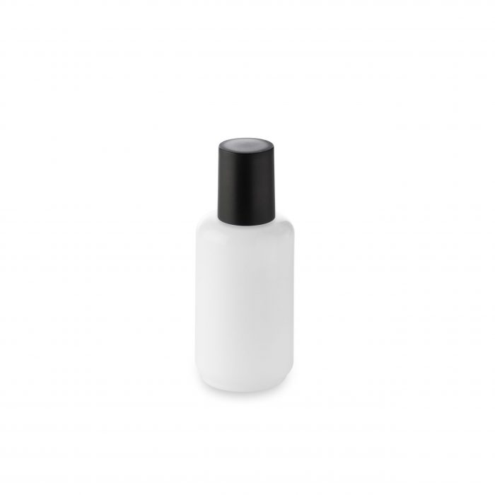 Flacon Opale 50 ml bague GCMI 18/415 et son bouchon haut noir
