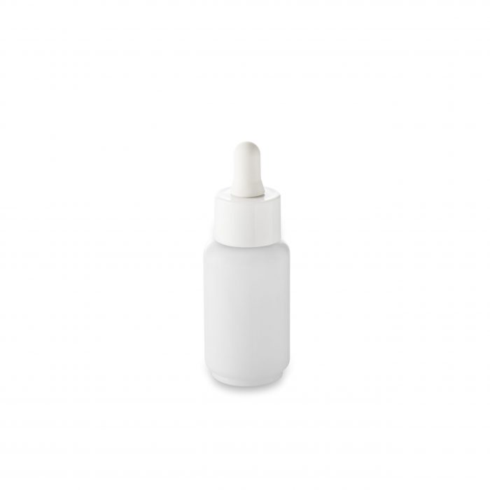 Compte-gouttes blanc col large s’adapte au flacon 30 ml Opale bague GCMI 18/415 pour un effet blancheur