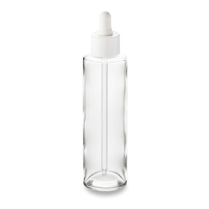 Compte-gouttes large blanc avec le flacon 100 ml bague GCMI 18/415