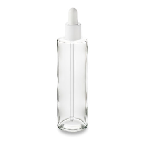 Compte-gouttes blanc avec le flacon Orion 100 ml bague GCMI 18/415