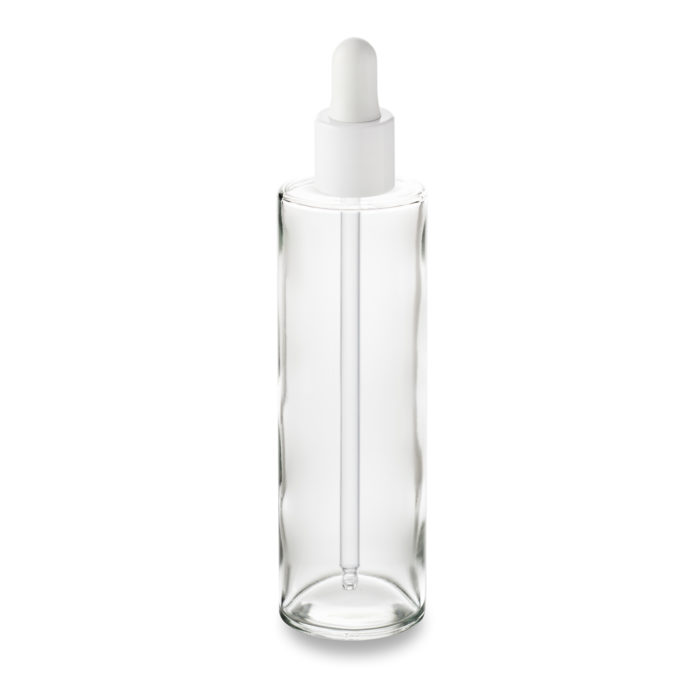 Compte-gouttes blanc avec le flacon Orion 100 ml bague GCMI 18/415