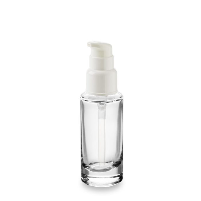 Pompe bec court avec le flacon cosmétique 30 ml