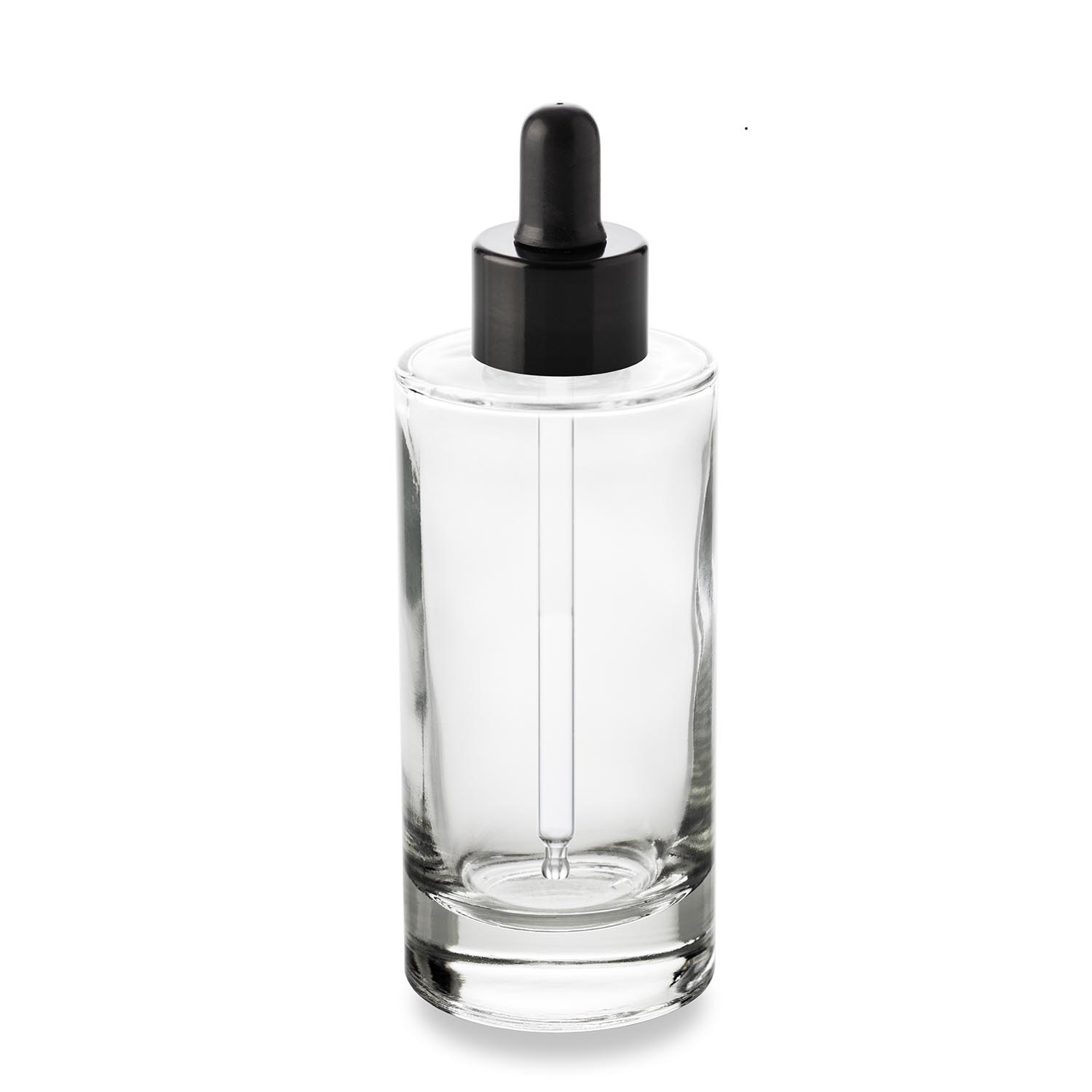 62.3_fla-ato100_cg-th24_-_flacon_verre_Atome_100_ml_et_compte-goutte_24-410_ Compte-gouttes noir ultra précis avec un flacon 100 ml bague GCMI 24/410