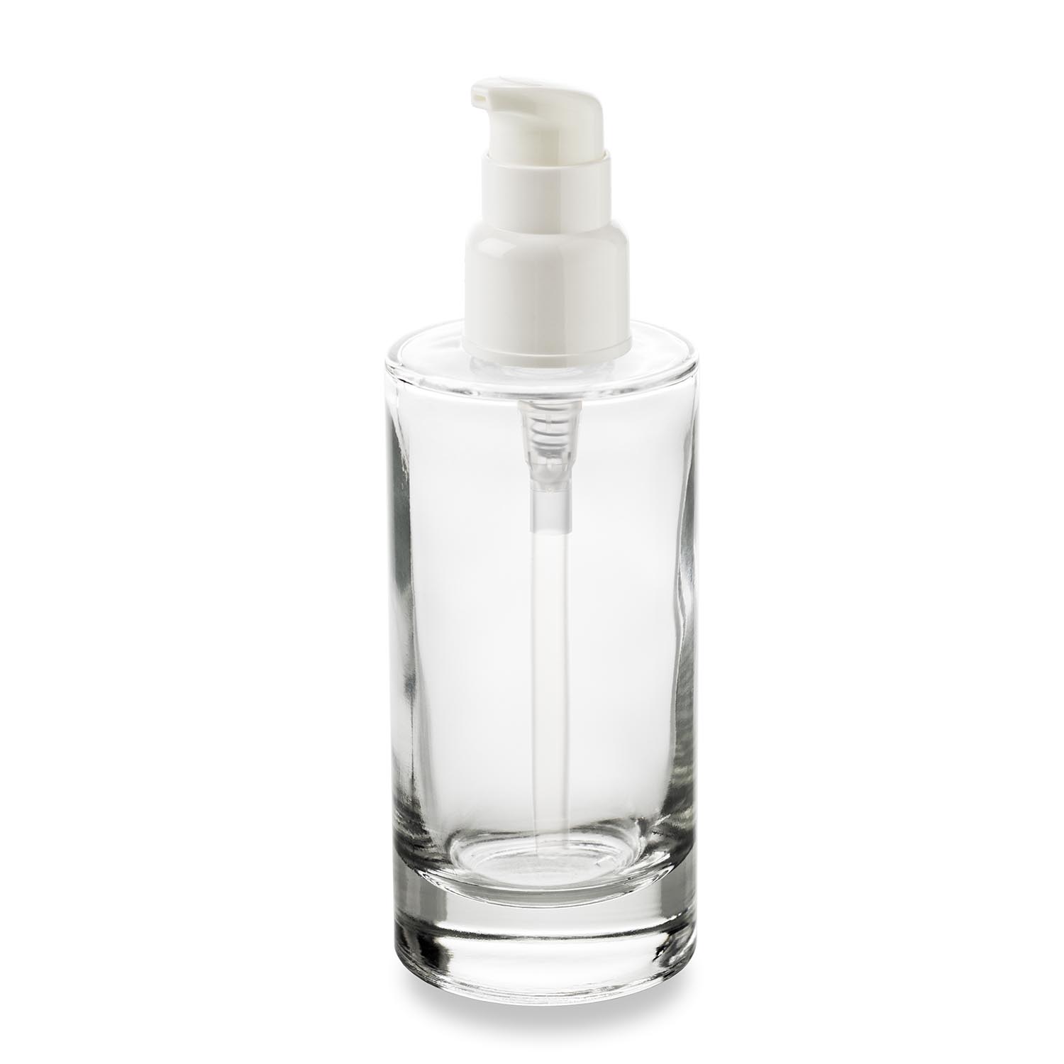 62.5_fla-ato100_pom24-_flacon_verre_Atome_100ml_et_pompe_24-410_-_Embalforme Flacon verre en verre 100 ml bague GCMI 24/410 de sa pompe bec court