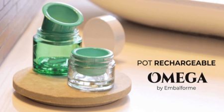 Le pot rechargeable Oméga mis en avant sur cosmetic 360