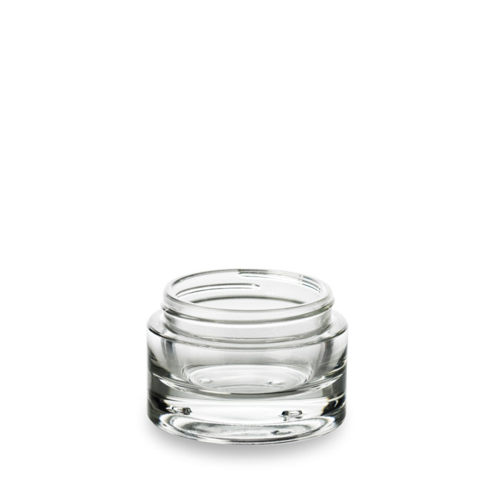 Un pot cosmétique en verre Premium 50 ml haut de gamme