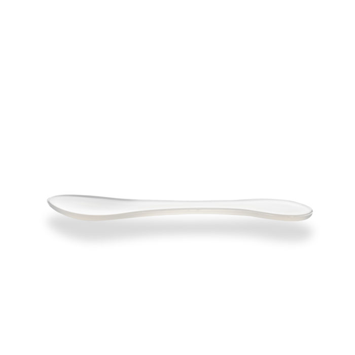 Spatule plate translucide pour pot cosmétique