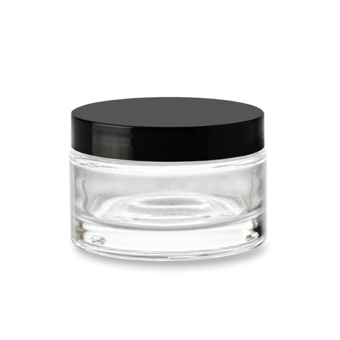 Pot 200 ml fond épais, haut de gamme avec un couvercle noir 89/400