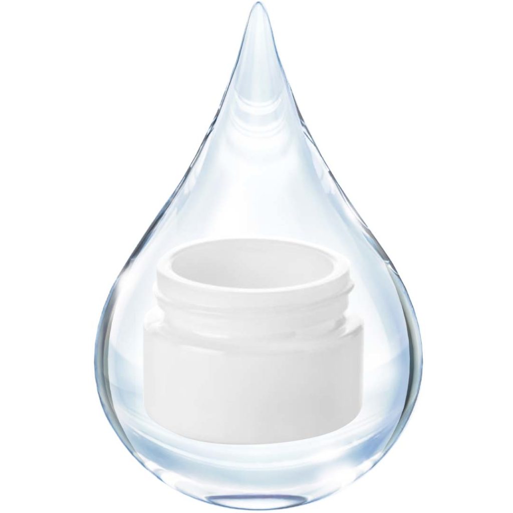 Pot cosmétique verre opale 15 ml, petit format, échantillon
