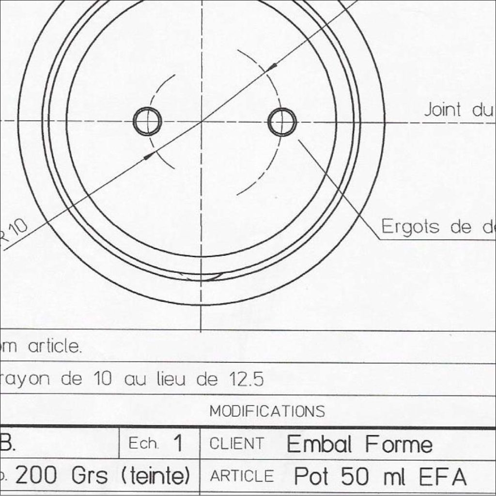 plan industriel pot en verre 