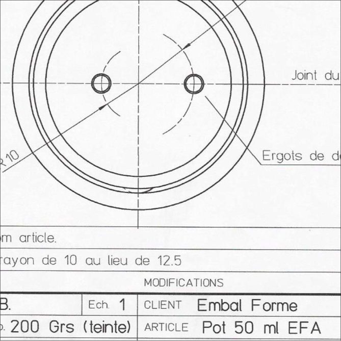 Plan industriel pot en verre