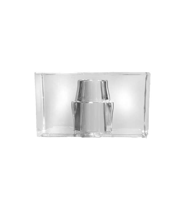 capot transparent rectangulaire pour flacon de parfumerie en verre